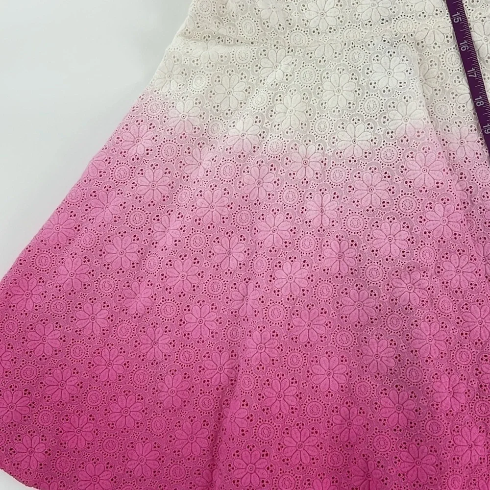 Diane Von Furstenberg dress eyelet flare‎ Jeannie Ombre feminine romantic cotton